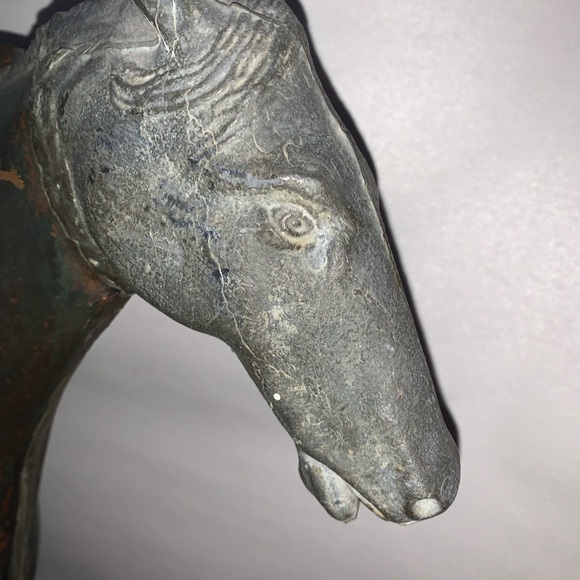 ANTIQUE Ethan Allen running horse HAND HAMMERED COPPER weathervane w/stand - Picture 13 of 16